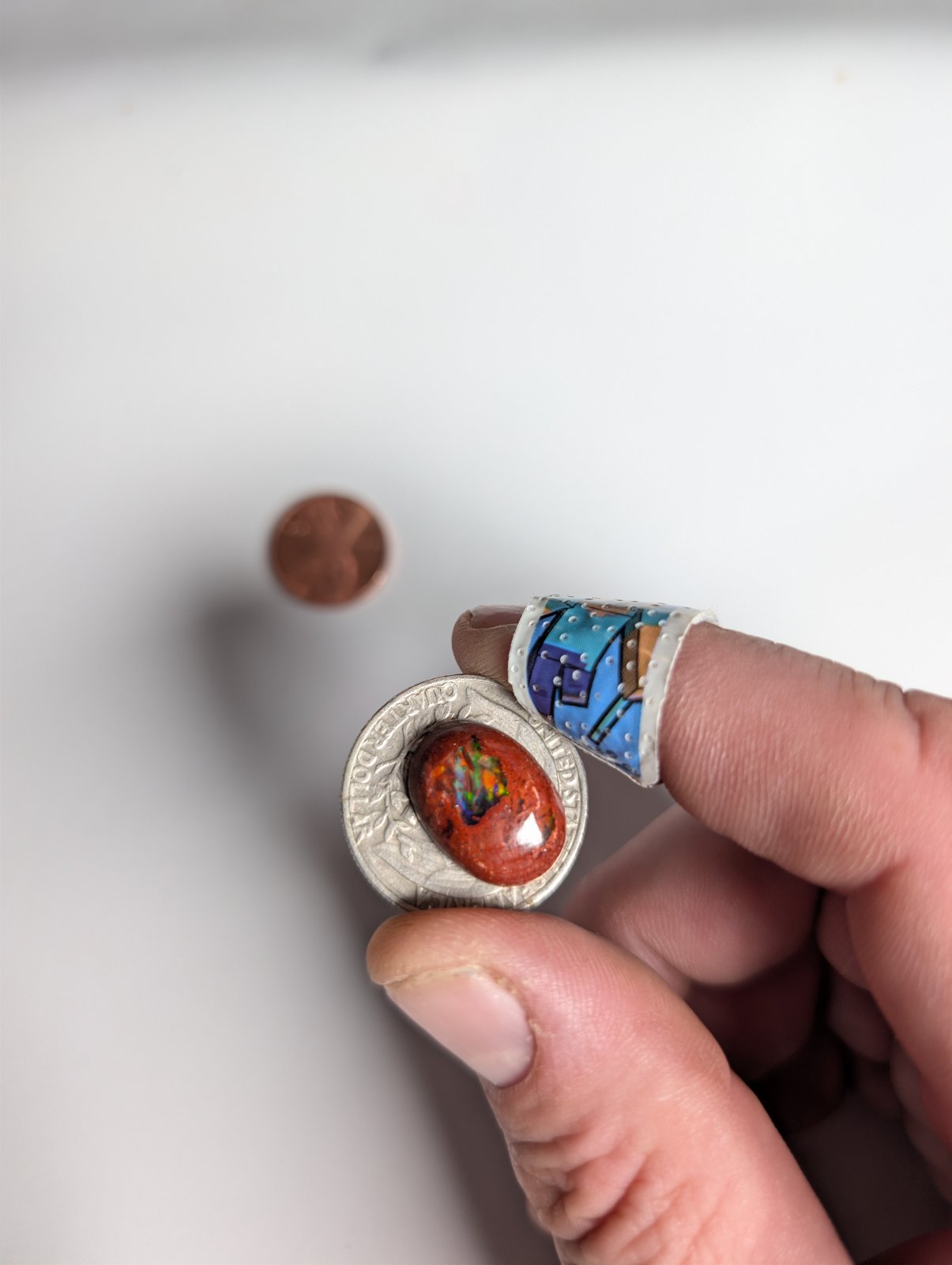Mexican Cantera Fire Opal Cabochon — 8.65 ct