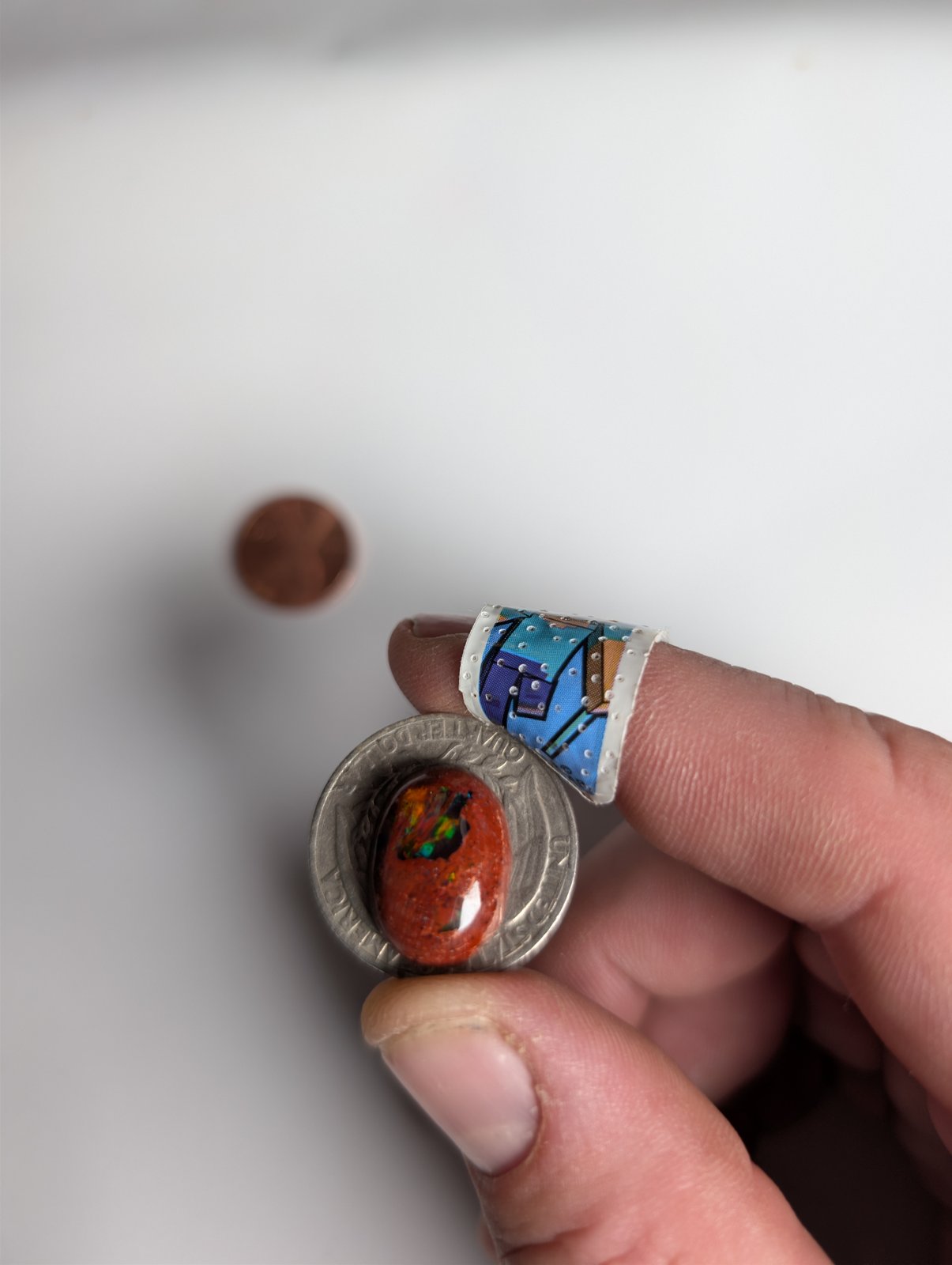 Mexican Cantera Fire Opal Cabochon — 8.65 ct - Image 4